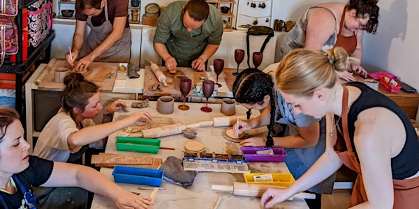 Montreal Pottery and Wine Workshop - one time ceramics introduction class