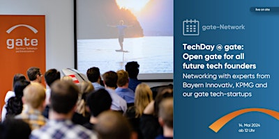 Primaire afbeelding van TechDay @gate – Open gate for all future tech-founders