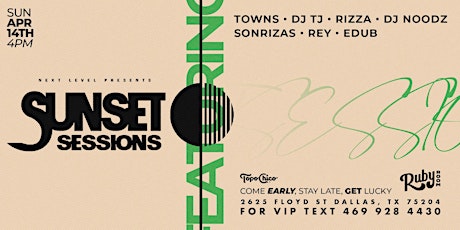 April 14th - Sunset Sessions at GLS Ruby Room