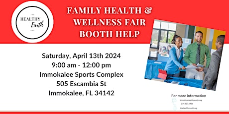 Family Health & Wellness Fair Booth Help