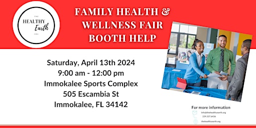 Imagem principal do evento Family Health & Wellness Fair Booth Help