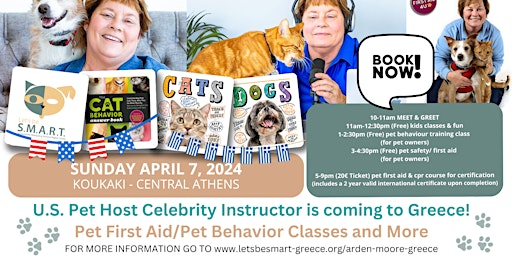 Imagen principal de U.S Pet Host Celebrity Instructor Arden Moore is coming to Greece!!