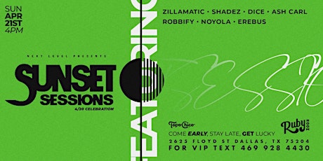 April 21st - Sunset Sessions at GLS Ruby Room