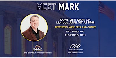 Primaire afbeelding van Mark Houck Meet and Greet: 1720 Chalfont