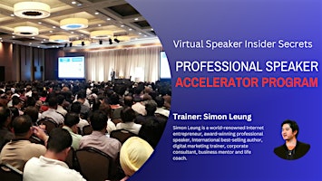 Hauptbild für Professional Speaker Accelerator program led by a World-Renowned Speaker!