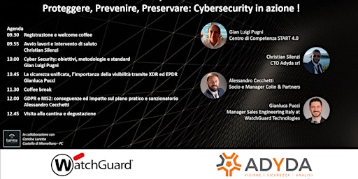 Primaire afbeelding van Proteggere, Prevenire, Preservare: Cybersecurity in azione con Watchguard!