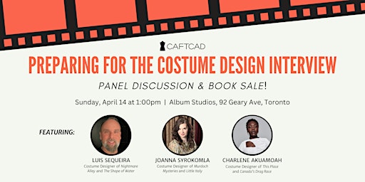 Imagem principal do evento Preparing for the Costume Design Interview: Panel Discussion & Book Sale