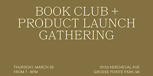Primaire afbeelding van Book Club + Product Launch
