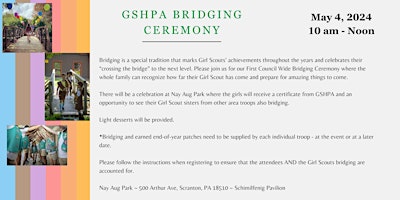 Imagem principal do evento GSHPA Council Bridging Ceremony