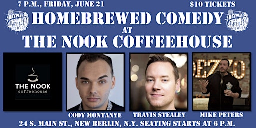 Imagem principal de Homebrewed Comedy at The Nook Coffeehouse