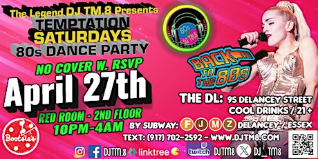 80s Dance Party.....Come and Dance all Your Worries Away!