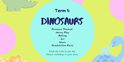 Imagem principal de ImagineOpolis Dinosaur 5 Week workshop 5 Months- 5 years