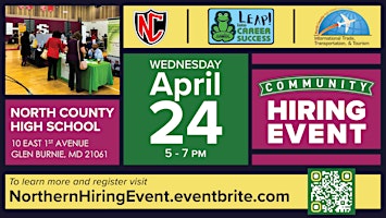 Primaire afbeelding van Northern Anne Arundel Co Hiring Event -Tickets available, see event details