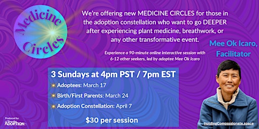 Medicine Circles for the Adoption Constellation with Mee Ok Icaro primary image