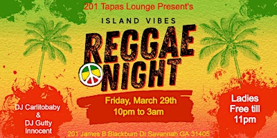 Reggae Night At 201 TAPAS LOUNGE primary image