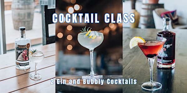 Cocktail Class at Two Rivers Distillery!! 2 Gin and Bubbly cocktails!