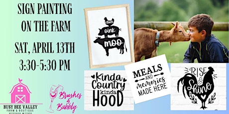 Sign Painting with Goats at Busy Bee Farm