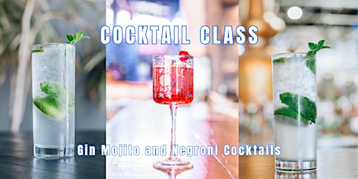 Cocktail Class at Two Rivers Distillery!!  Gin Mojito and Negroni featured.
