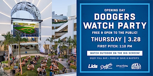 Primaire afbeelding van Dodgers Opening Day Watch Party