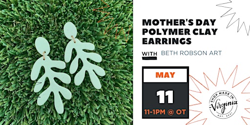 Imagen principal de Mother's Day Polymer Clay Earrings w/Beth Robson Art