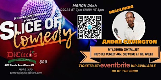 Imagem principal do evento Slice of Comedy Headlining Andre Covington