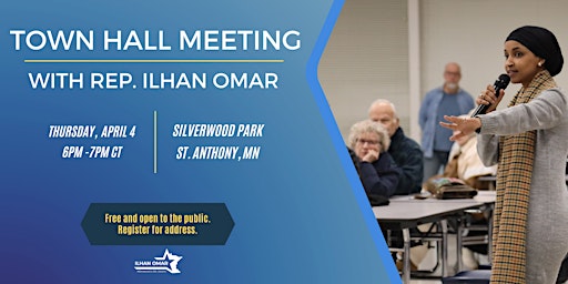 Rep. Omar's In-Person Town Hall primary image