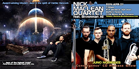 NICK MACLEAN QUARTET feat. BROWNMAN ALI -- JUNO nominated modern-jazz