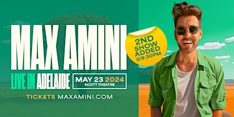 Image principale de Max Amini Live in Adelaide *2nd Show Added!