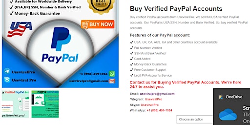 Hauptbild für Buy Verified PayPal Accounts - 100% Old and USA Verified888