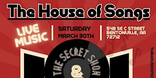 Primaire afbeelding van The House of Songs Presents: The Secret Show & Backyard Party