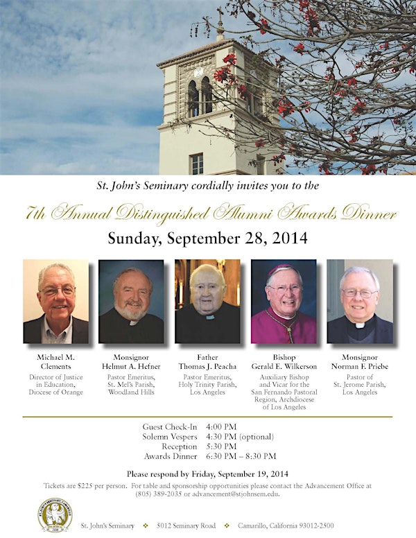St. John's Seminary 7th Annual Distinguished Alumni Awards Dinner