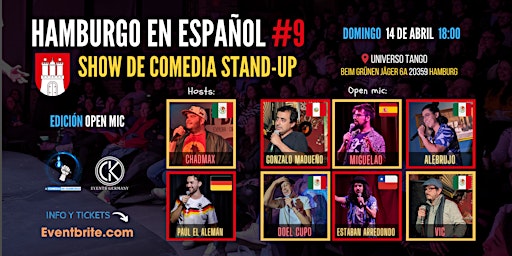 Primaire afbeelding van Hamburgo en Español #9 El show de comedia stand-up en tu idioma | OPEN MIC