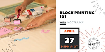 Imagem principal do evento Block Printing 101 w/Noctiluna