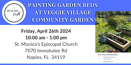 Painting Garden Beds at Veggie Village Community Garden