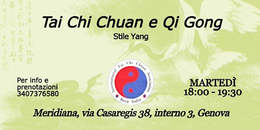 Immagine principale di Lezioni gratuitedi Tai Chi Chuan stile Yang - Genova 