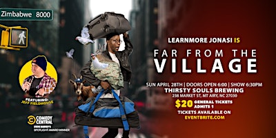 Primaire afbeelding van Far From the Village - (A Stand-Up Comedy Show) Mt. Airy, NC