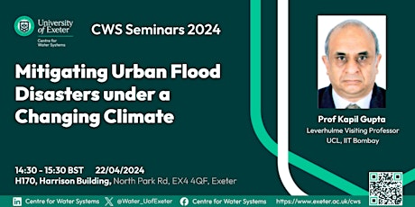 [CWS Seminars 2024] 22/04/2024 Prof Kapil Gupta