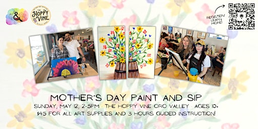 Imagen principal de Mother’s Day Partner Paint and Sip at Hoppy Vine Oro Valley