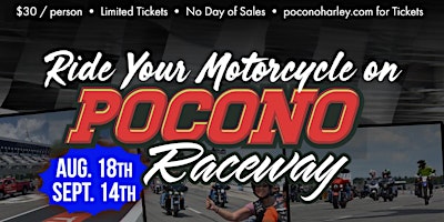 Hauptbild für Pocono Raceway Motorcycle Rides