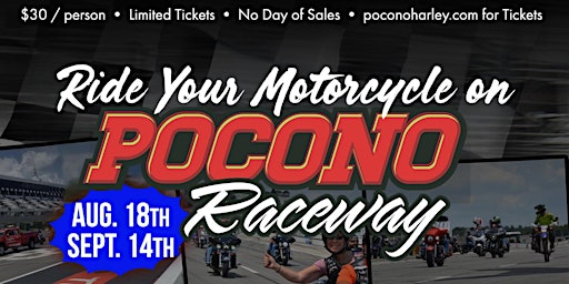 Imagem principal do evento Pocono Raceway Motorcycle Rides