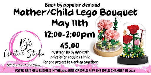 Primaire afbeelding van Mother/Child Lego Flower Bouquet