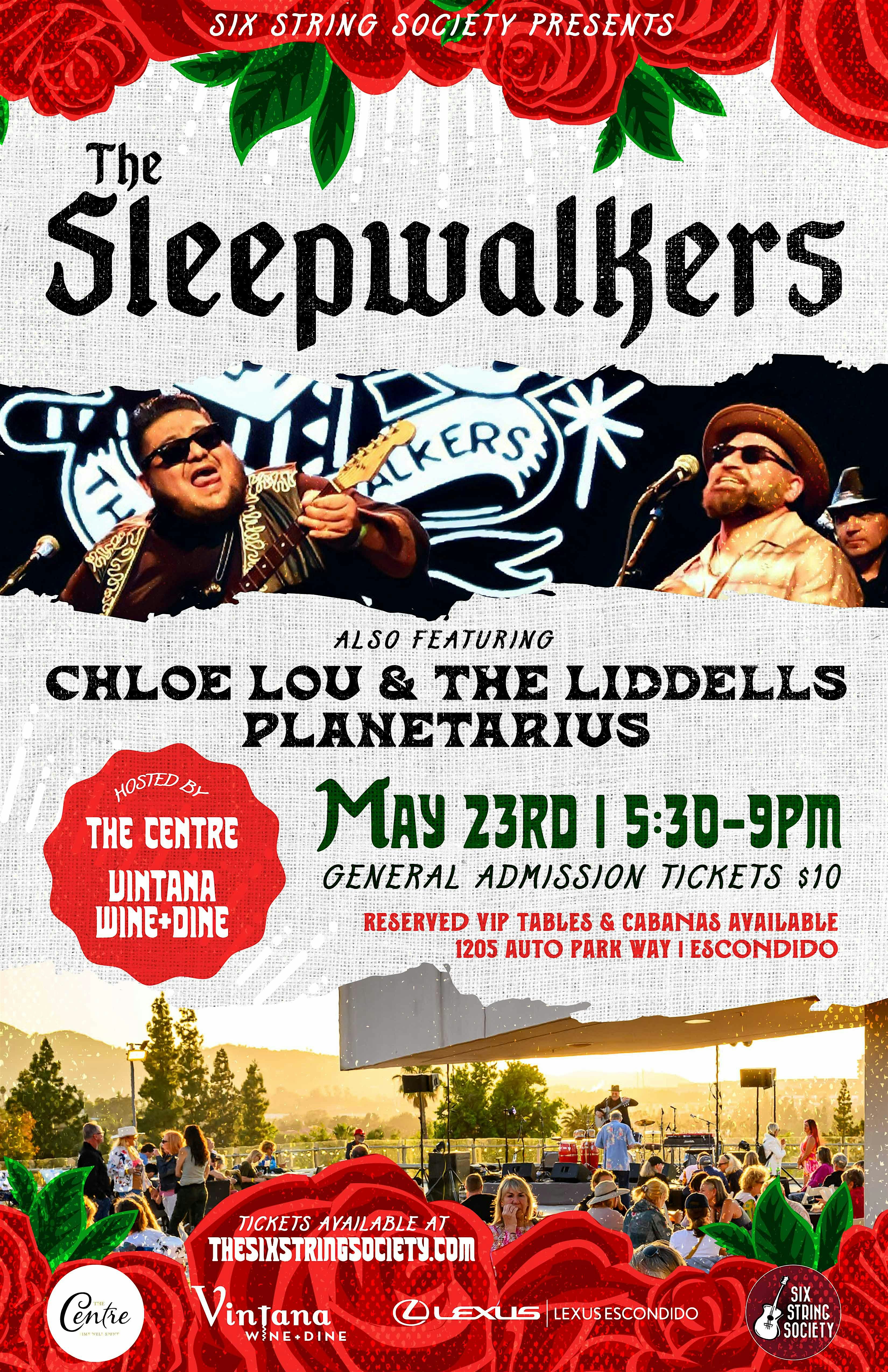 Live at the Centre-May 23 - with The Sleepwalkers, Chloe Lou & Planetarius