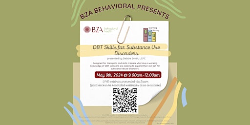 3 CEU LIVE Webinar: DBT Skills for Substance Use Disorders primary image