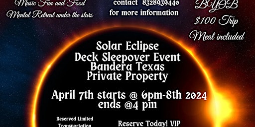 Hauptbild für Solar Eclipse Sleepover Deck Event