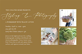 The Curated Home presents Tracey Ayton - Styling & Photography Workshop