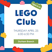 Imagem principal do evento LEGO Club for kids - Durham