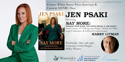 Jen Psaki discussing SAY MORE with Harry Litman primary image