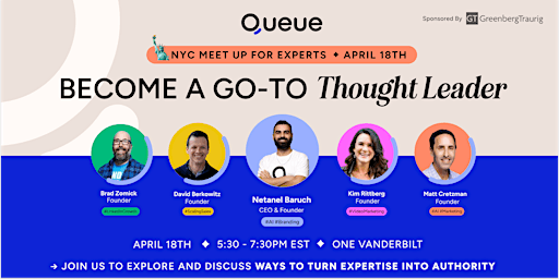 Imagen principal de NYC Meet Up for Experts: Become A Go-To Thought Leader in Your Niche