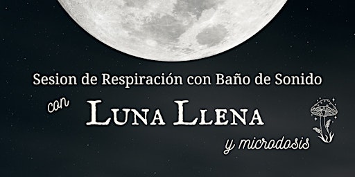 Immagine principale di Sesion de Respiracion con Baño de Sonido con Luna LLena 4/23/24 