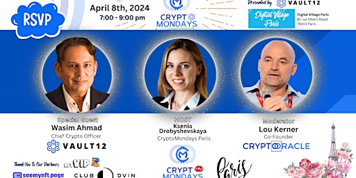 Imagem principal do evento CryptoMondays Paris Blockchain Week